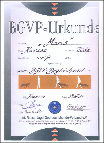 URKUNDE BGH MARIS