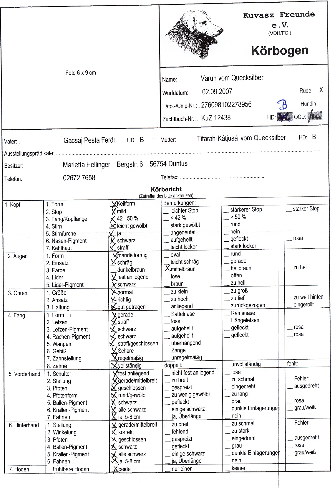 Varun K�rbogen Blatt I